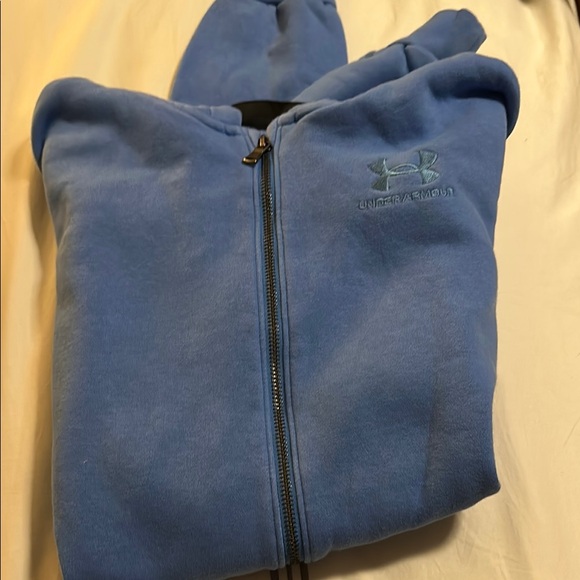 Under Armour Blue Zip-Up Hoodie Sweatshirt - Picture 3 of 3